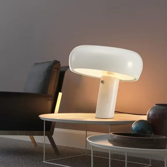 Mushroom Bordslampa Vit marmor