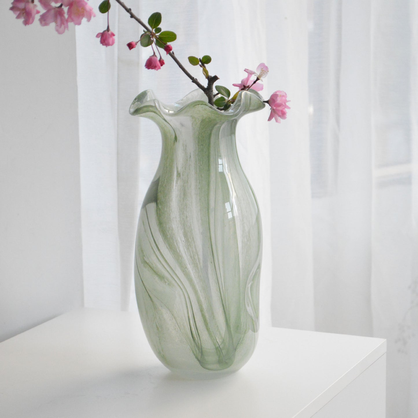 Fransk retrostil handgjord Glas Vas